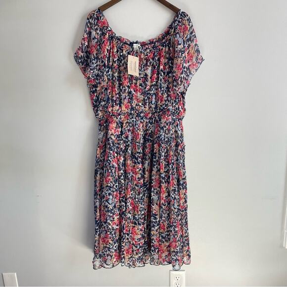 Sundance Women's Clarisse Floral Dress Multicolor Tiered Boho Midi Flowy Buttons - Picture 4 of 12